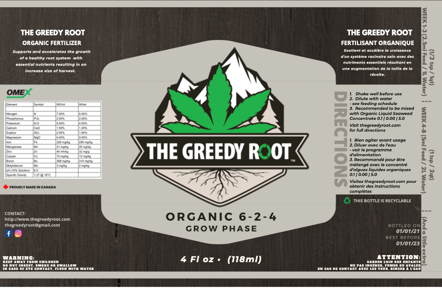 Organic 6-2-4 Grow Phase
